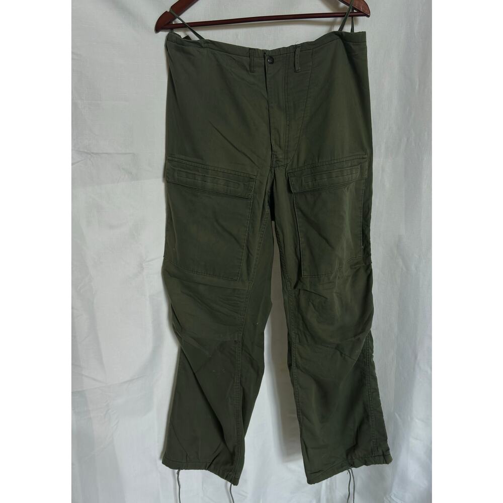 VINTAGE 80S American Army Chemical Protective Cargo Work Pants Military Used